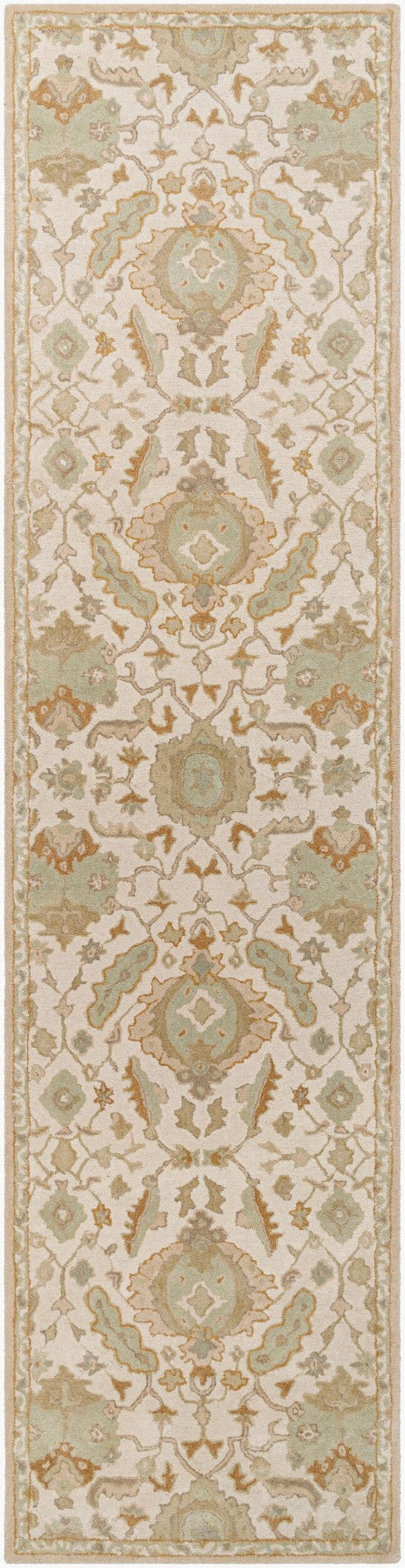 Livabliss Caesar Hand Tufted Wool Area Rug Traditional Pattern for Living Room or Dining Space Cream, Light Br 3' x 12' CAE1166-312