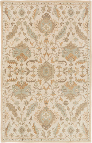 Livabliss Caesar Hand Tufted Wool Area Rug Traditional Pattern for Living Room or Dining Space Cream, Light Br 5' x 8' CAE1166-58