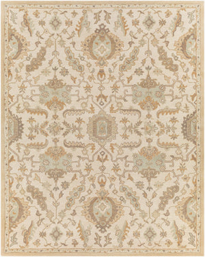 Livabliss Caesar Hand Tufted Wool Area Rug Traditional Pattern for Living Room or Dining Space Cream, Light Br 7'6" x 9'6" CAE1166-7696
