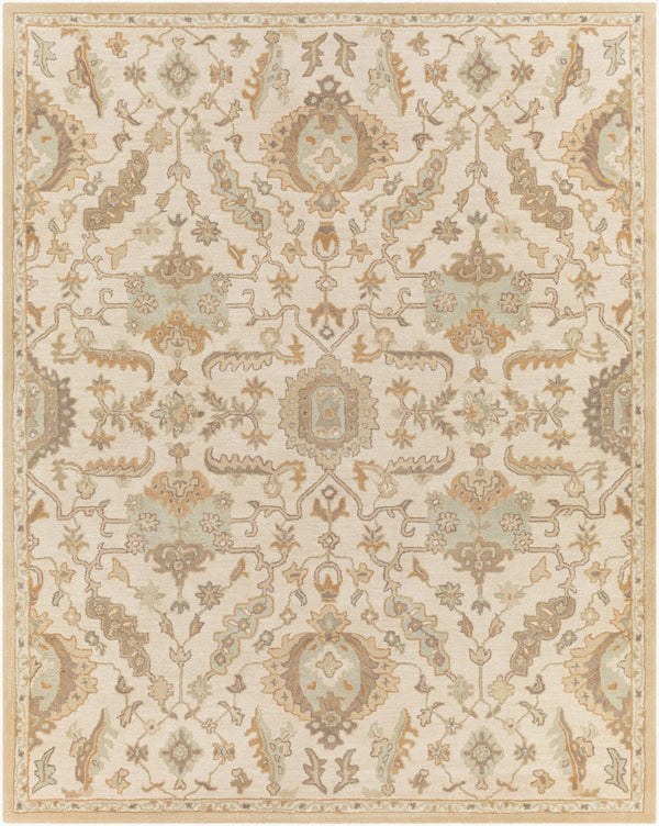 Livabliss Caesar Hand Tufted Wool Area Rug Traditional Pattern for Living Room or Dining Space Cream, Light Br 7'6" x 9'6" CAE1166-7696