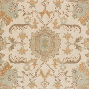 Livabliss Caesar Hand Tufted Wool Area Rug Traditional Pattern for Living Room or Dining Space Cream, Light Br 8' x 8' Square CAE1166-8SQ