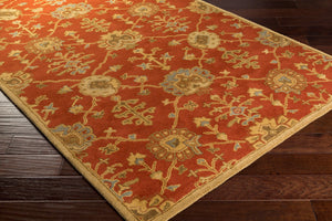 Surya Caesar 12' X 15' Handcrafted Wool Rug - Timeless Elegance, Comfort, And Sophistication For Your Home Burnt Orange Wool Cae1169-810ov