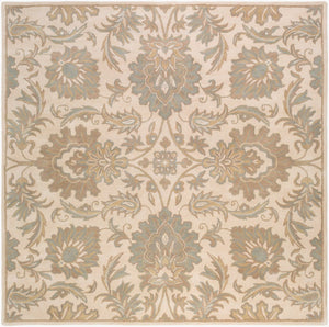 Surya Caesar Hand Tufted Wool Square Accent Rug Traditional Pattern for Entryway or Sitting Room CAE1177-4SQ