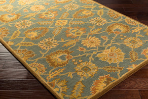 Surya Caesar 12' X 15' Handcrafted Wool Rug - Timeless Elegance, Comfort, And Sophistication For Your Home Deep Teal Wool Cae1186-810ov
