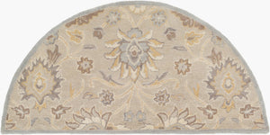 Livabliss Caesar Hand Tufted Wool Area Rug Traditional Pattern for Large Living Dining Rooms Pale Blue, Taup 2' x 4' CAE1192-24HM