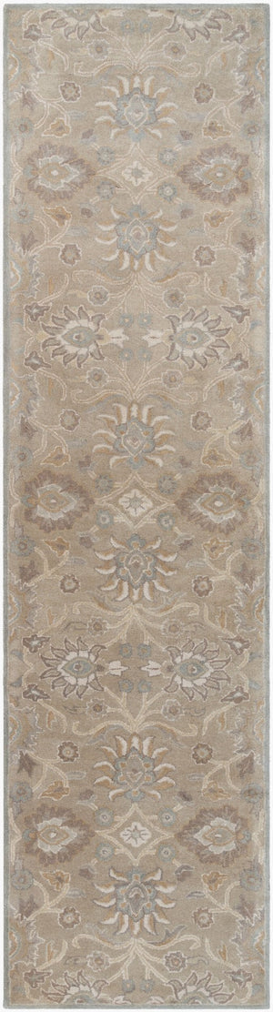 Livabliss Caesar Hand Tufted Wool Area Rug Traditional Pattern for Large Living Dining Rooms Pale Blue, Taup 3' x 12' CAE1192-312