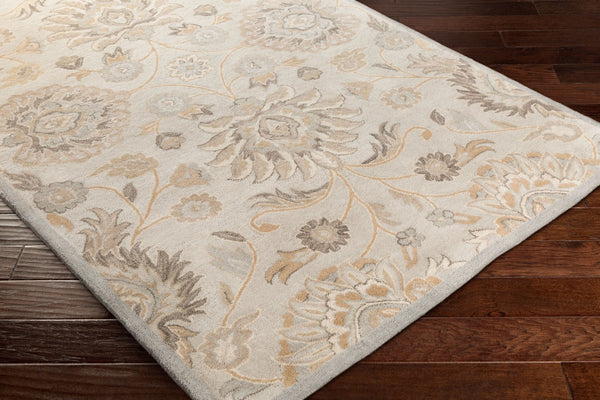 Livabliss Caesar Hand Tufted Wool Area Rug Traditional Pattern for Large Living Dining Rooms Pale Blue, Taup 9' x 12' CAE1192-912