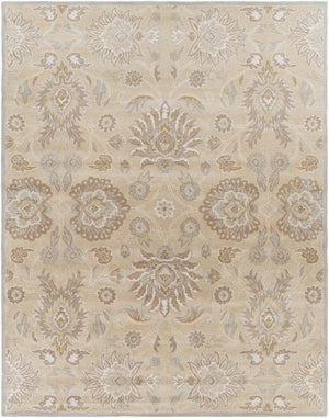 Livabliss Caesar Hand Tufted Wool Area Rug Traditional Pattern for Large Living Dining Rooms Pale Blue, Taup 7'6" x 9'6" CAE1192-7696
