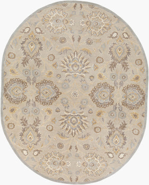 Livabliss Caesar Hand Tufted Wool Area Rug Traditional Pattern for Large Living Dining Rooms Pale Blue, Taup 8' x 10' CAE1192-810OV