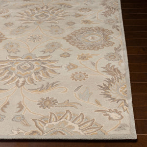 Livabliss Caesar Hand Tufted Wool Area Rug Traditional Pattern for Large Living Dining Rooms Pale Blue, Taup 9' x 12' CAE1192-912