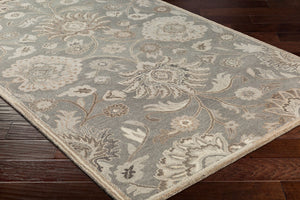 Livabliss Caesar Hand Tufted Wool Area Rug Traditional Motifs for Formal Living Dining Bedroom Olive, Ivory 9' x 12' CAE1195-912