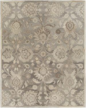 Livabliss Caesar Hand Tufted Wool Area Rug Traditional Motifs for Formal Living Dining Bedroom Olive, Ivory 7'6" x 9'6" CAE1195-7696