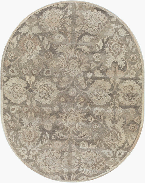 Livabliss Caesar Hand Tufted Wool Area Rug Traditional Motifs for Formal Living Dining Bedroom Olive, Ivory 8' x 10' CAE1195-810OV