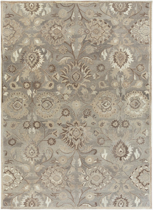 Livabliss Caesar Hand Tufted Wool Area Rug Traditional Motifs for Formal Living Dining Bedroom Olive, Ivory 8' x 11' CAE1195-811
