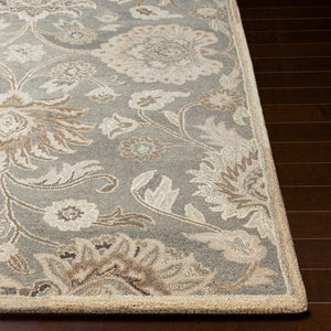Livabliss Caesar Hand Tufted Wool Area Rug Traditional Motifs for Formal Living Dining Bedroom Olive, Ivory 9' x 12' CAE1195-912