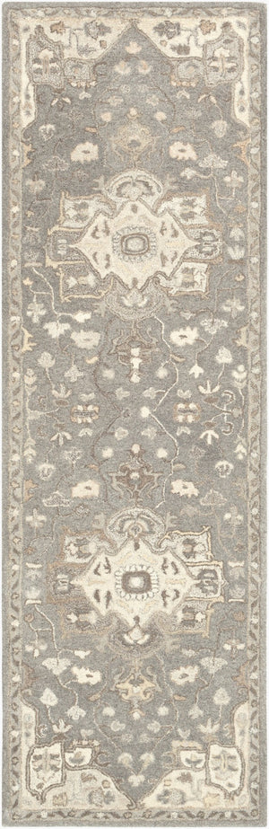 Livabliss Caesar Hand Tufted Wool Area Rug Traditional Pattern for Large Living Spaces Taupe, Tan 2'6" x 8' CAE1196-268