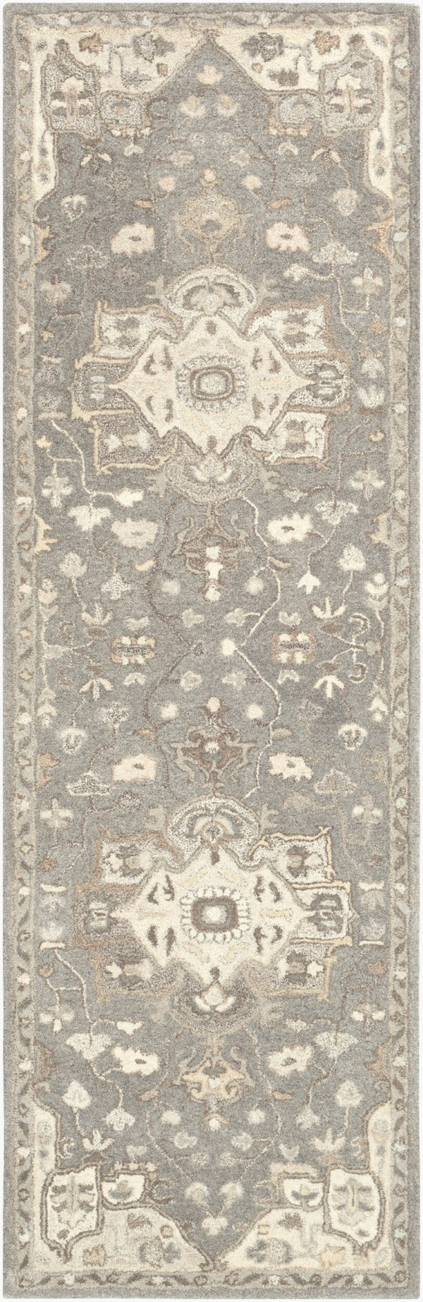 Livabliss Caesar Hand Tufted Wool Area Rug Traditional Pattern for Large Living Spaces Taupe, Tan 2'6" x 8' CAE1196-268