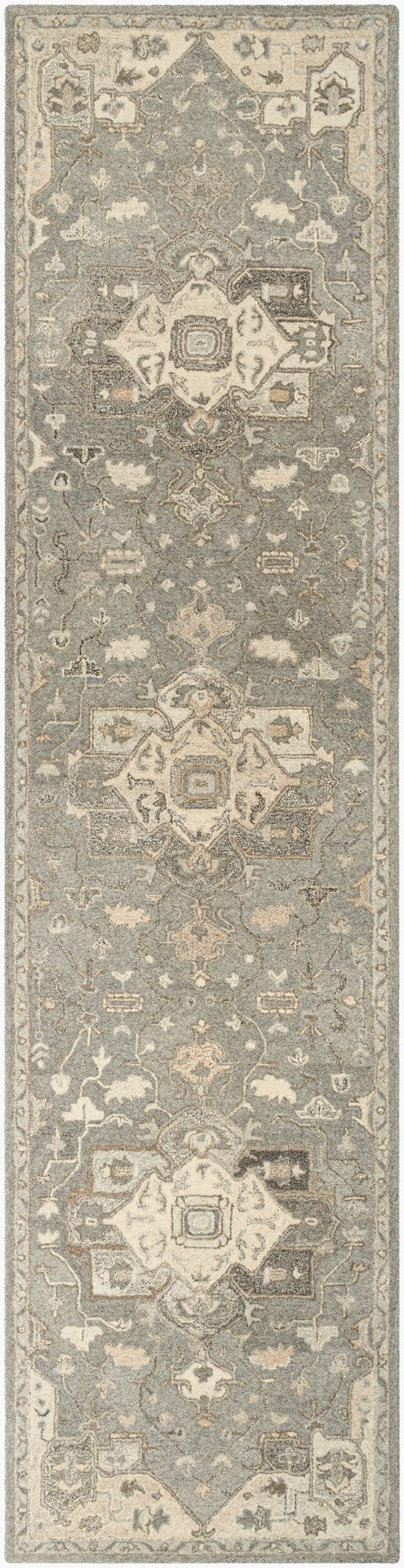 Livabliss Caesar Hand Tufted Wool Area Rug Traditional Pattern for Large Living Spaces Taupe, Tan 3' x 12' CAE1196-312