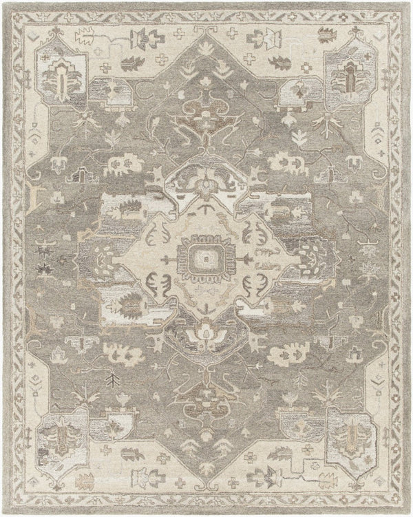 Livabliss Caesar Hand Tufted Wool Area Rug Traditional Pattern for Large Living Spaces Taupe, Tan 7'6" x 9'6" CAE1196-7696