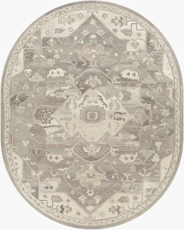 Livabliss Caesar Hand Tufted Wool Area Rug Traditional Pattern for Large Living Spaces Taupe, Tan 8' x 10' CAE1196-810OV