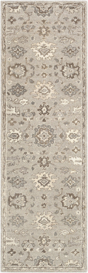 Livabliss Caesar Hand Tufted Wool Area Rug Traditional Style for Living Room or Dining Space Taupe, Charcoal 2'6" x 8' CAE1197-268