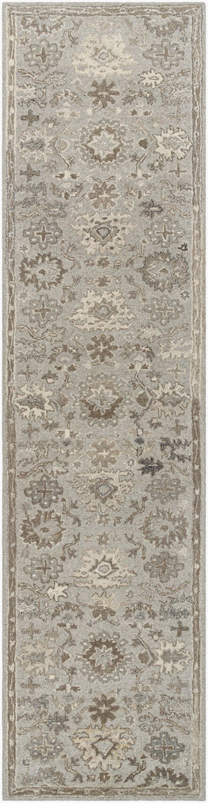 Livabliss Caesar Hand Tufted Wool Area Rug Traditional Style for Living Room or Dining Space Taupe, Charcoal 3' x 12' CAE1197-312