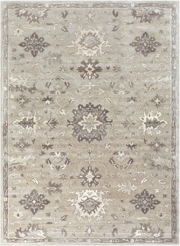 Livabliss Caesar Hand Tufted Wool Area Rug Traditional Style for Living Room or Dining Space Taupe, Charcoal 8' x 11' CAE1197-811