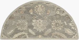 Livabliss Caesar Hand Tufted Wool Area Rug Traditional Pattern for Living Room or Entryway Taupe, Charcoal 2' x 4' CAE1199-24HM
