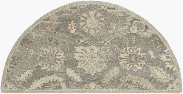 Livabliss Caesar Hand Tufted Wool Area Rug Traditional Pattern for Living Room or Entryway Taupe, Charcoal 2' x 4' CAE1199-24HM