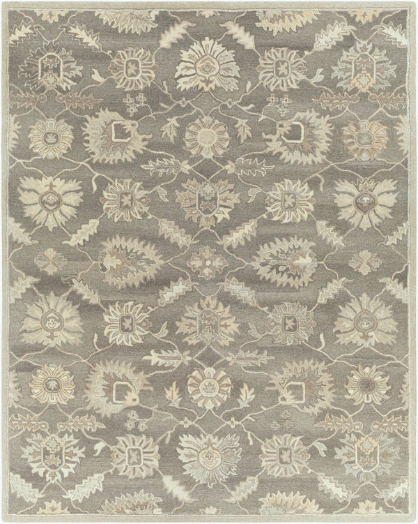 Livabliss Caesar Hand Tufted Wool Area Rug Traditional Pattern for Living Room or Entryway Taupe, Charcoal 7'6" x 9'6" CAE1199-7696