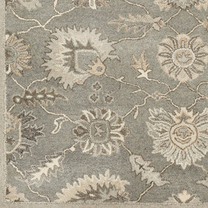 Livabliss Caesar Hand Tufted Wool Area Rug Traditional Pattern for Living Room or Entryway Taupe, Charcoal 2'6" x 8' CAE1199-268