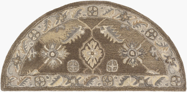 Livabliss Caesar Hand Tufted Wool Area Rug Artisan Crafted Traditional Design for Living Dining Rooms Charcoal, Taupe 2' x 4' CAE1200-24HM