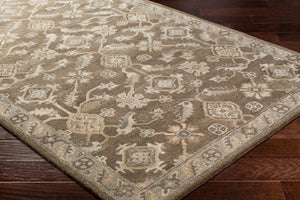 Livabliss Caesar Hand Tufted Wool Area Rug Artisan Crafted Traditional Design for Living Dining Rooms Charcoal, Taupe 3' x 12' CAE1200-312