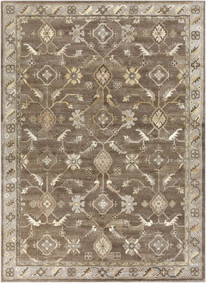 Livabliss Caesar Hand Tufted Wool Area Rug Artisan Crafted Traditional Design for Living Dining Rooms Charcoal, Taupe 8' x 11' CAE1200-811