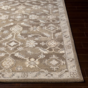 Livabliss Caesar Hand Tufted Wool Area Rug Artisan Crafted Traditional Design for Living Dining Rooms Charcoal, Taupe 3' x 12' CAE1200-312