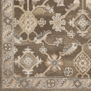 Livabliss Caesar Hand Tufted Wool Area Rug Artisan Crafted Traditional Design for Living Dining Rooms Charcoal, Taupe 3' x 12' CAE1200-312