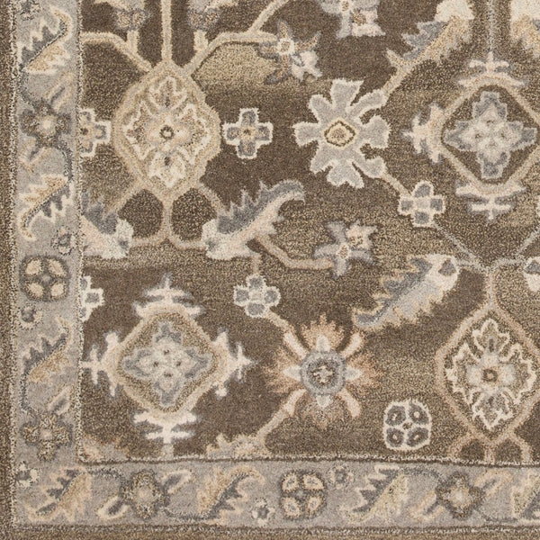 Livabliss Caesar Hand Tufted Wool Area Rug Artisan Crafted Traditional Design for Living Dining Rooms Charcoal, Taupe 3' x 12' CAE1200-312