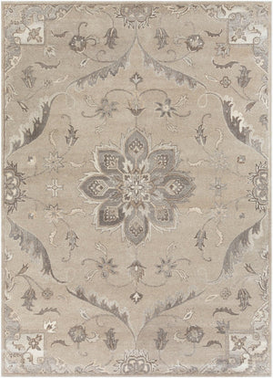 Livabliss Caesar Hand Tufted Wool Area Rug Traditional Persian Pattern for Living Room Floors Taupe, Light Be 8' x 11' CAE1201-811