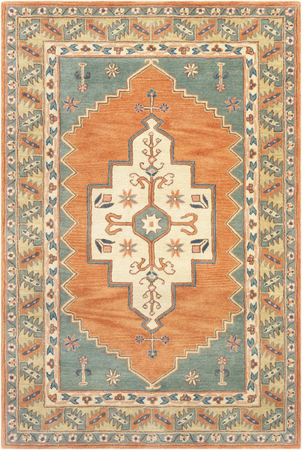 Surya Caesar Hand Tufted Wool Accent Rug Traditional Pattern for Entryway or Bedside CAE1221-23