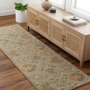 Livabliss Caesar Hand Tufted Wool Area Rug Traditional Style for Living Room or Dining Space Medium Gray, Sl 2'6" x 8' CAE1227-268