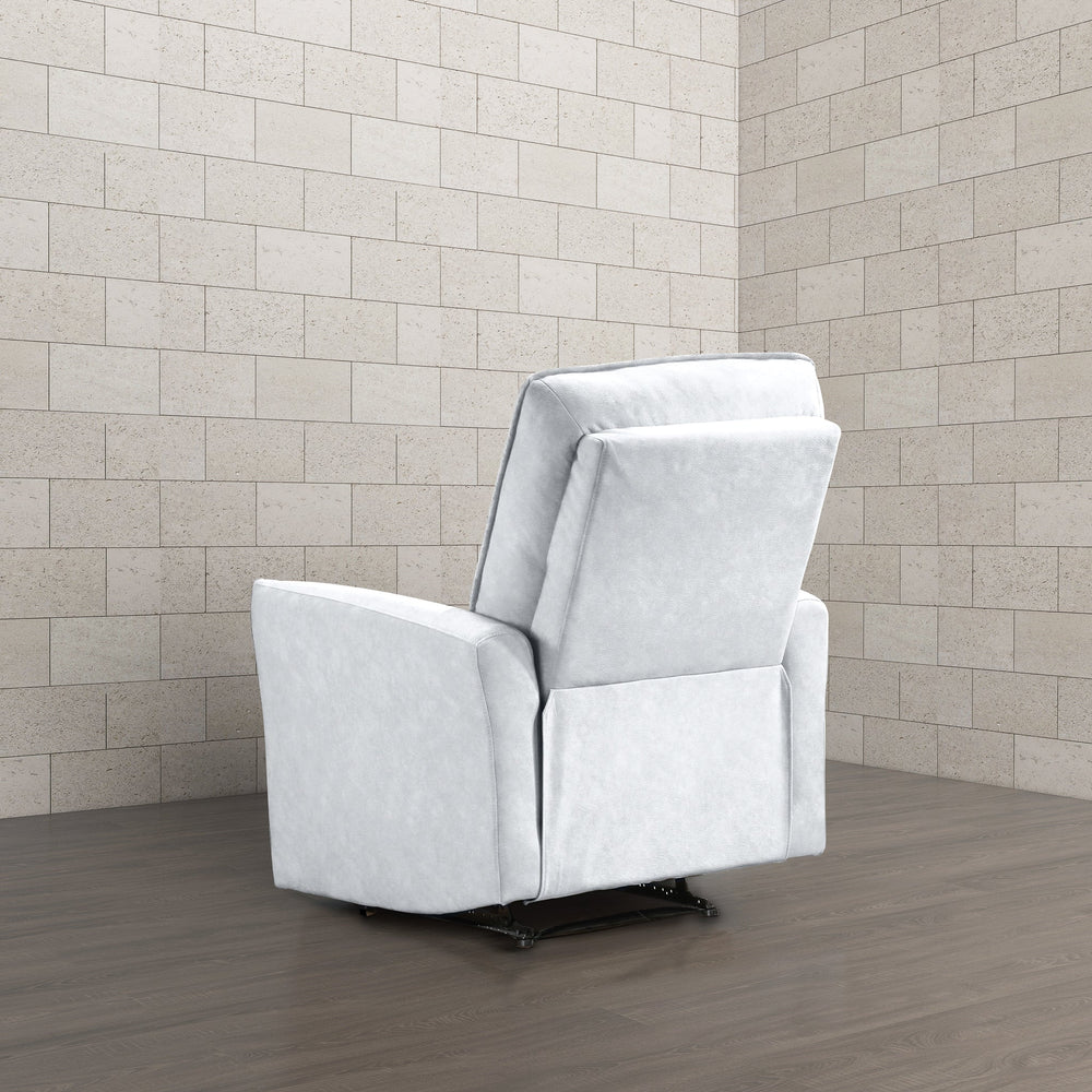 English Elm Top Rated Mid-century Recliner with Infinite Positions Italian Suede High-back Lounge Chair B183P232039