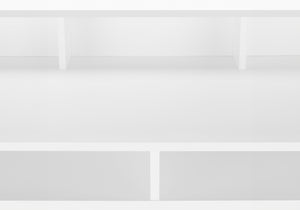 English Elm Computer Desk with Hutch and Shelves, 48" Workstation with Sturdy Metal Frame for Home Office Use White 51 L x 26 W x 7 H B2710P219904