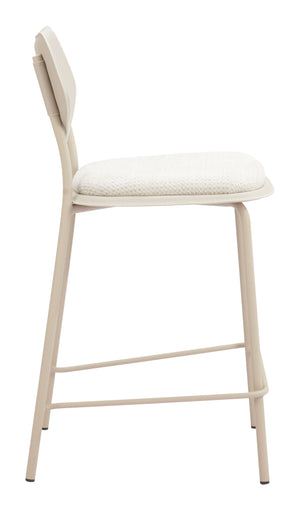 Zuo Modern Zeal Counter Stool Set Of 4 - Stylish Light Gray Design With Durable Materials For Modern Spaces Gray 100% Polyester,Pvc,Plywood,Steel 110865-zuo-modern