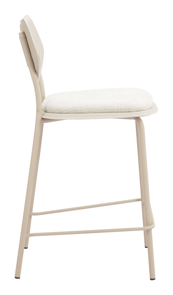 Zuo Modern Zeal Counter Stool Set Of 4 - Stylish Light Gray Design With Durable Materials For Modern Spaces Gray 100% Polyester,Pvc,Plywood,Steel 110865-zuo-modern