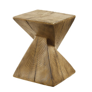 English Elm Zahi Oak Accent Table — Eco-Friendly Fiber Concrete, Rustic-Modern Organic Texture, Sturdy Style B2726P248606