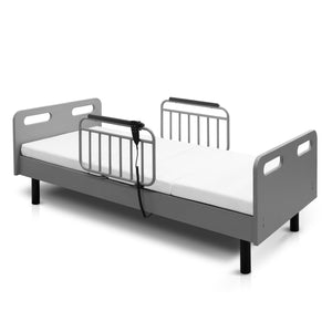 English Elm Electric Lift Bed with OKIN Motor, Memory Foam Mattress, Quiet 50,000-Cycle Frame, Fall-Safe Rails Gray,White W2699S00062