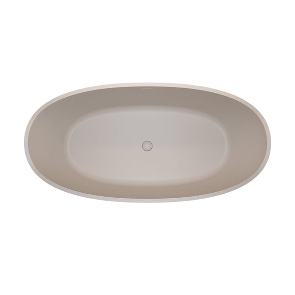 English Elm 63'' Freestanding Stone Resin Soaking Tub Spa Bath with Ergonomic Design W2753P415959