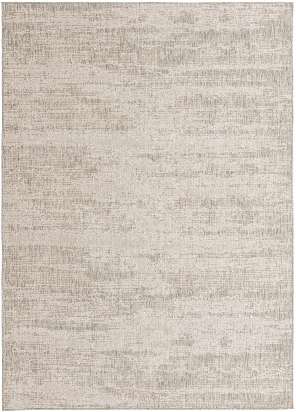 Unique Loom Outdoor Modern Cartago Machine Made Abstract Rug Gray, Ivory 7' 10" x 11' 0"