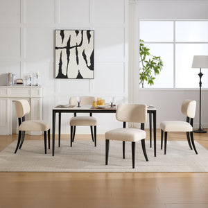English Elm Wooden Farmhouse Dining Chairs Set of 2 Upholstered Seats Solid Legs for Kitchen W3244P392827