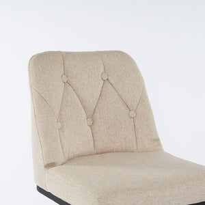 English Elm Set Of 2 Modern Upholstered Counter-Height Bar Stools With Button-Tufted Backrest - Beige Elegance W1901P225271-GIGA